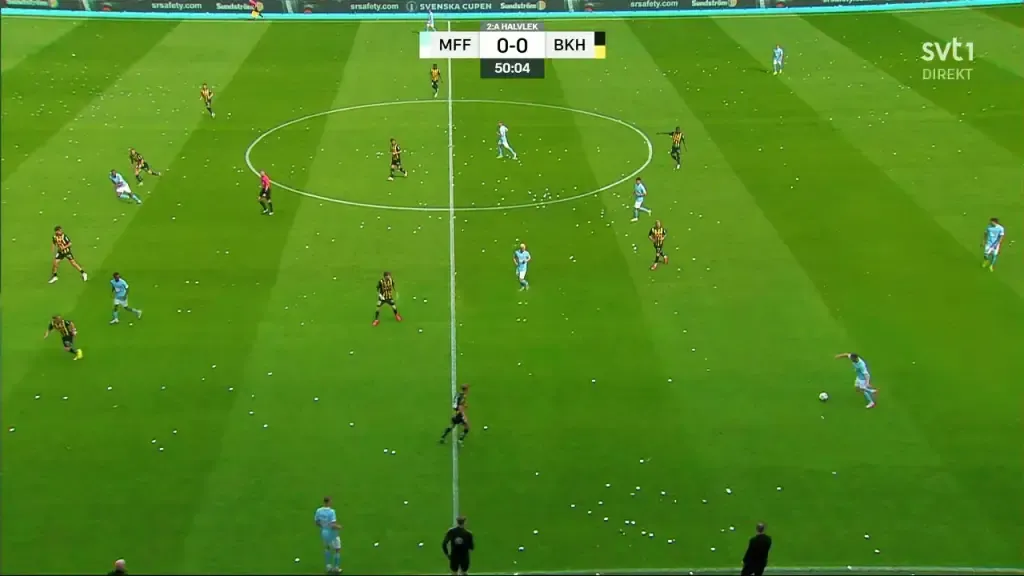 After: AI-enhanced sports footage with balanced lighting