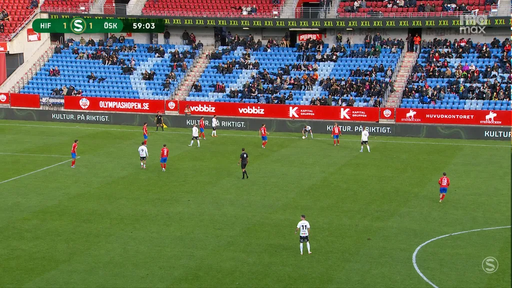 AI-enhanced football broadcast with balanced lighting